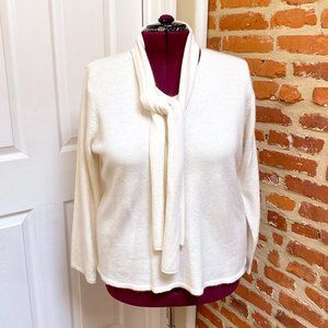 NWT Style & Co Angora Sweater w/ Detachable Scarf
